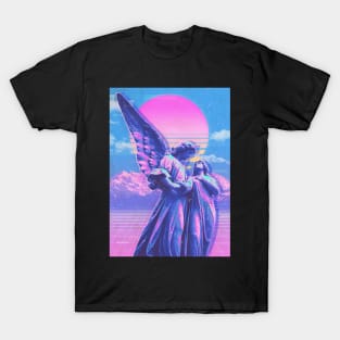 angel statue synthwave T-Shirt